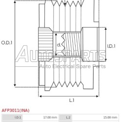 33581.1 - GEBE, ΚΑΣΤΑΝΙΑ ΔΥΝΑΜΟΥ VALEO RENAULT, MITSUBISHI, NISSAN
