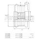35421.1 - GEBE, ΚΑΣΤΑΝΙΑ ΔΥΝΑΜΟΥ DENSO TOYOTA AVENSIS, COROLLA, RAV4