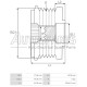 35425.1 - GEBE, ΚΑΣΤΑΝΙΑ ΔΥΝΑΜΟΥ DENSO ALFA ROMEO, FIAT, FORD, MAZDA, OPEL, VOLVO