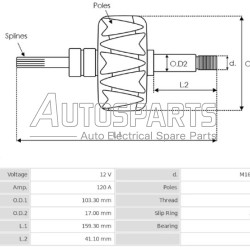 136387 - CARGO, ΠΟΜΠΙΝΑ ΔΥΝΑΜΟΥ BOSCH 12V 120Amp