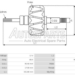 IA6001 - PROTECH, ΠΟΜΠΙΝΑ ΔΥΝΑΜΟΥ VALEO 12V 