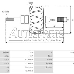 IA6322 - PROTECH, ΠΟΜΠΙΝΑ ΔΥΝΑΜΟΥ MARELLI 12V 