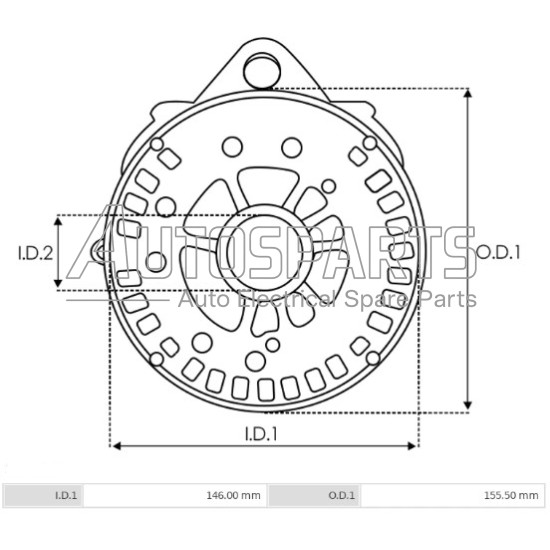 IA7734 - PROTECH, ΑΝΟΡΘΩΣΗ + ΚΑΠΑΚΙ ΔΥΝΑΜΟΥ VALEO 154mm 80Amp