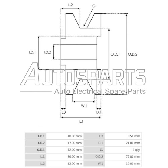 IB6222 - PROTECH, ΤΡΟΧΑΛΙΑ ΔΥΝΑΜΟΥ MITSUBISHI