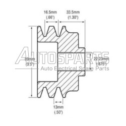 24-1501 - WAIGLOBAL, ΤΡΟΧΑΛΙΑ ΔΥΝΑΜΟΥ DELCO REMY CATERPILLAR