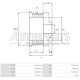 AP0123S - AS-PL, ΤΡΟΧΑΛΙΑ ΔΥΝΑΜΟΥ BOSCH 6PK 