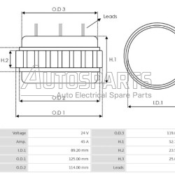 130105 - CARGO, ΠΗΝΙΟ ΔΥΝΑΜΟΥ BOSCH 24V 45Amp