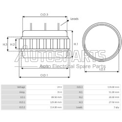 130106 - CARGO, ΠΗΝΙΟ ΔΥΝΑΜΟΥ BOSCH 24V 35Amp