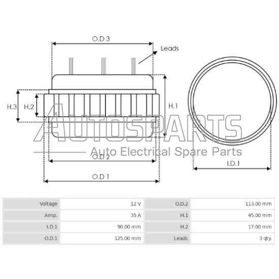 ST300068 - SIOM, ΠΗΝΙΟ ΔΥΝΑΜΟΥ BOSCH 12V 