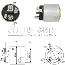 ZM2491 - ZM, ΜΠΟΥΤΟΝ ΜΙΖΑΣ VALEO 12V DACIA LOGAN, RENAULT CLIO, KANGOO, MEGANE, THALIA