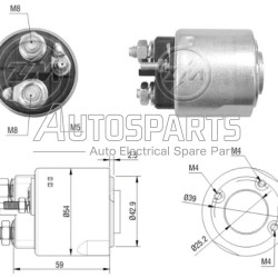 ZM2492 - ZM, ΜΠΟΥΤΟΝ ΜΙΖΑΣ VALEO 12V RENAULT, PEUGEOT
