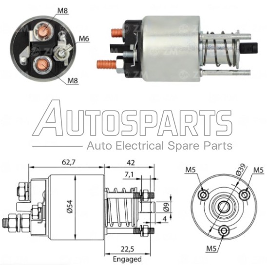 ZM4395 - ZM, ΜΠΟΥΤΟΝ ΜΙΖΑΣ MARELLI 12V FIAT PALIO, PANDA, SEICENTO, STRADA