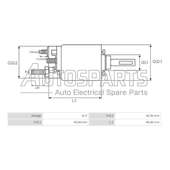 ZM2902 - ZM, ΜΠΟΥΤΟΝ ΜΙΖΑΣ BOSCH 12V FKB ΚΑΤΩ (ΨΥΧΡΗΣ)