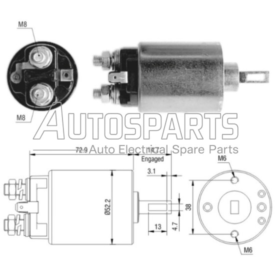 ZM1782 - ZM, ΜΠΟΥΤΟΝ ΜΙΖΑΣ HITACHI 12V NISSAN