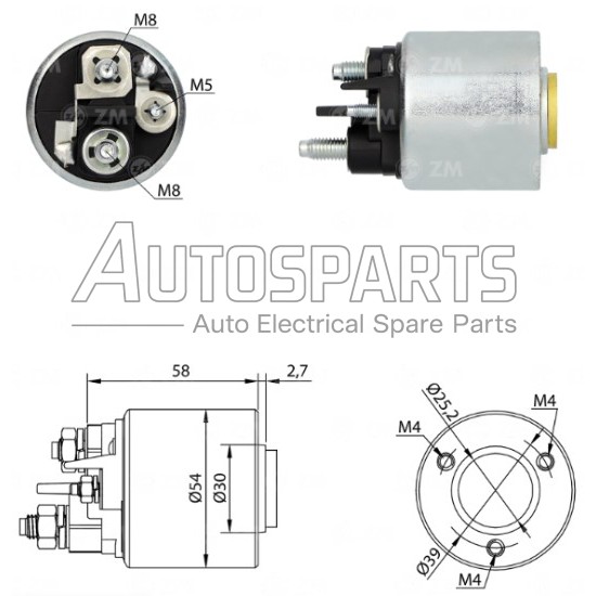 ZM3494 - ZM, ΜΠΟΥΤΟΝ ΜΙΖΑΣ VALEO 12V CITROEN, FIAT, PEUGEOT