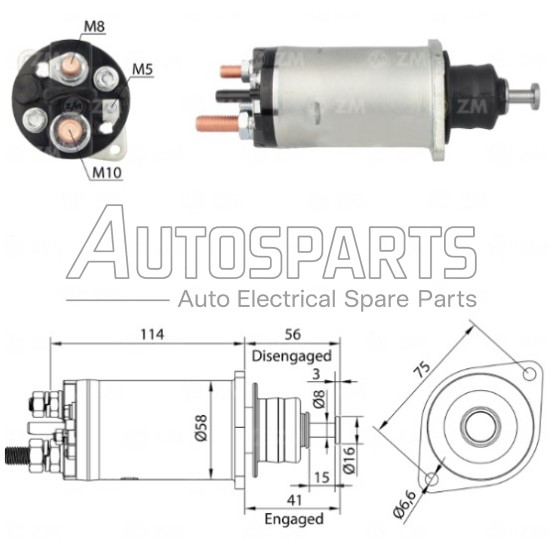 ZM818 - ZM, ΜΠΟΥΤΟΝ ΜΙΖΑΣ DELCO REMY 12V
