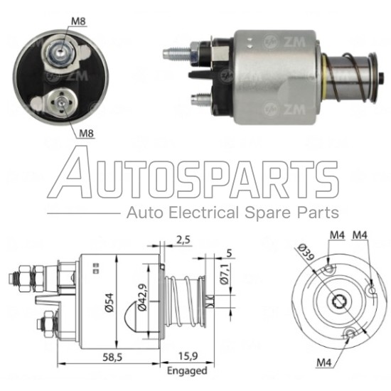 ZM1495 - ZM, ΜΠΟΥΤΟΝ ΜΙΖΑΣ VALEO 12V FIAT, OPEL, LANCIA MULTIJET
