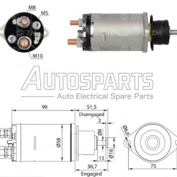 ZM805 - ZM, ΜΠΟΥΤΟΝ ΜΙΖΑΣ DELCO REMY 12V BOBCAT, CLARK, CUMMINS, PERKINS