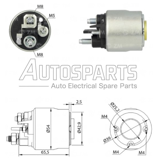 66-9440 - WAIGLOBAL, ΜΠΟΥΤΟΝ ΜΙΖΑΣ VALEO 12V CITROEN BERLINGO, C2, C3, RENAULT 206, 307, PARTNER