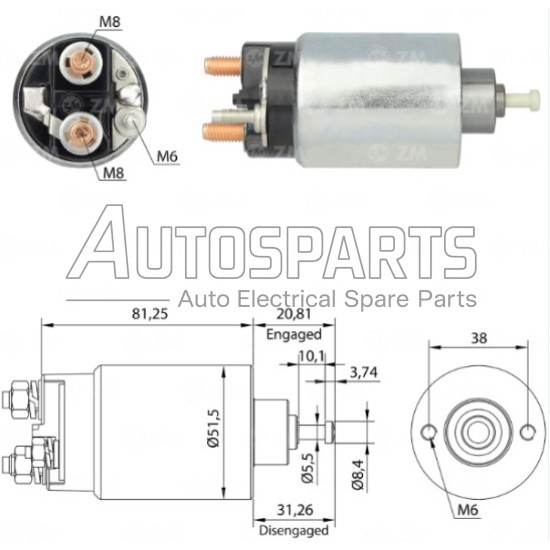ZM761 - ZM, ΜΠΟΥΤΟΝ ΜΙΖΑΣ FORD 12V 