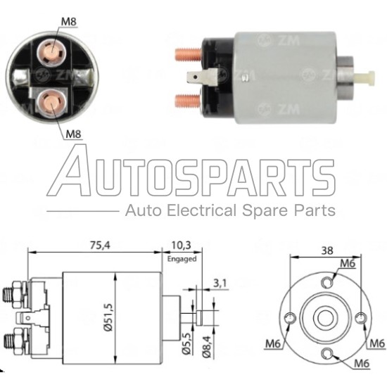 ZM5698 - ZM, ΜΠΟΥΤΟΝ ΜΙΖΑΣ MITSUBISHI 12V