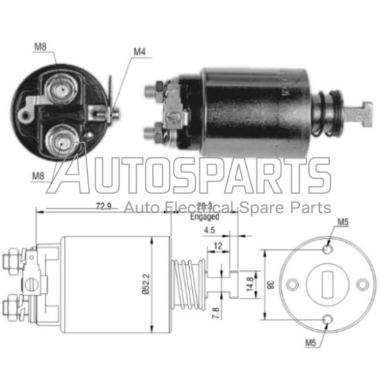 ZM583 - ZM, ΜΠΟΥΤΟΝ ΜΙΖΑΣ HITACHI 12V 