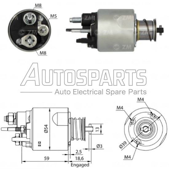 ZM5494 - ZM, ΜΠΟΥΤΟΝ ΜΙΖΑΣ VALEO 12V RENAULT 