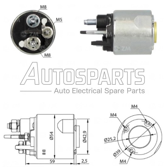 ZM4494 - ZM, ΜΠΟΥΤΟΝ ΜΙΖΑΣ VALEO 12V DACIA, RENAULT