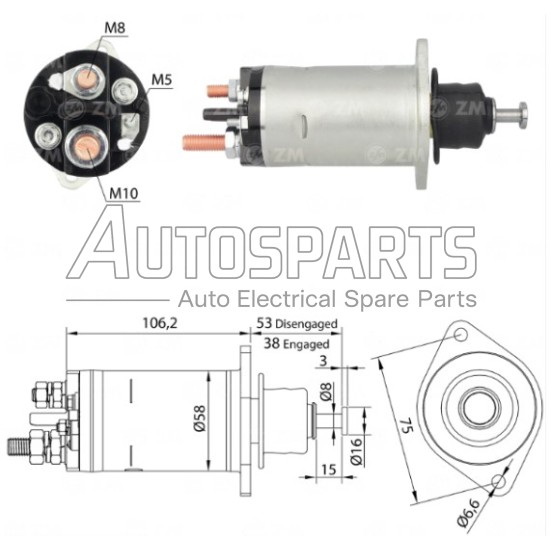 ZM2818 - ZM, ΜΠΟΥΤΟΝ ΜΙΖΑΣ DELCO REMY 12V MERCEDES BENZ