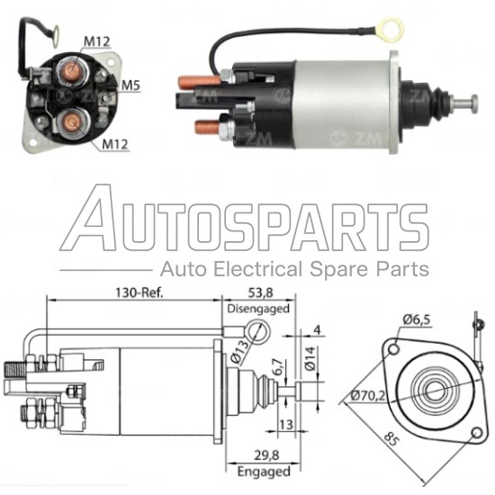 ZM1841 - ZM, ΜΠΟΥΤΟΝ ΜΙΖΑΣ DELCO REMY 24V CUMMINS, CATERPILLAR