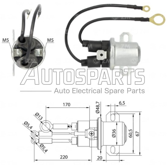 ZM5408 - ZM, ΜΠΟΥΤΟΝ ΜΙΖΑΣ DELCO REMY 24V ΕΞΩΤΕΡΙΚΟ