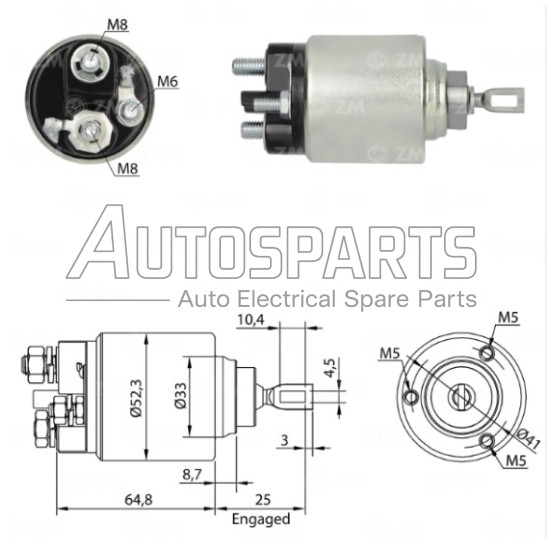 ZM1371 - ZM, ΜΠΟΥΤΟΝ ΜΙΖΑΣ BOSCH 12V FORD