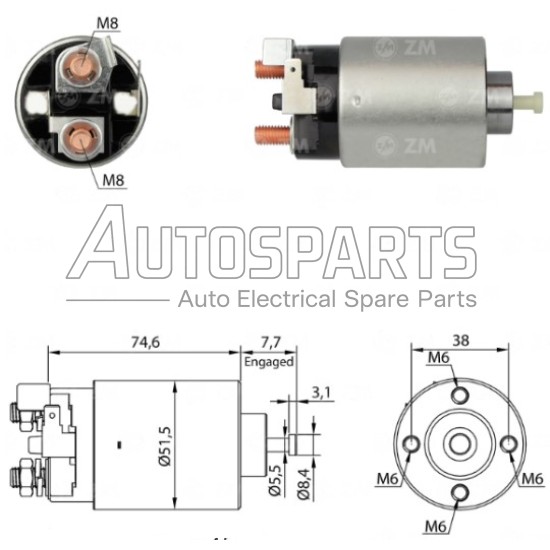 ZM4698 - ZM, ΜΠΟΥΤΟΝ ΜΙΖΑΣ MITSUBISHI 12V