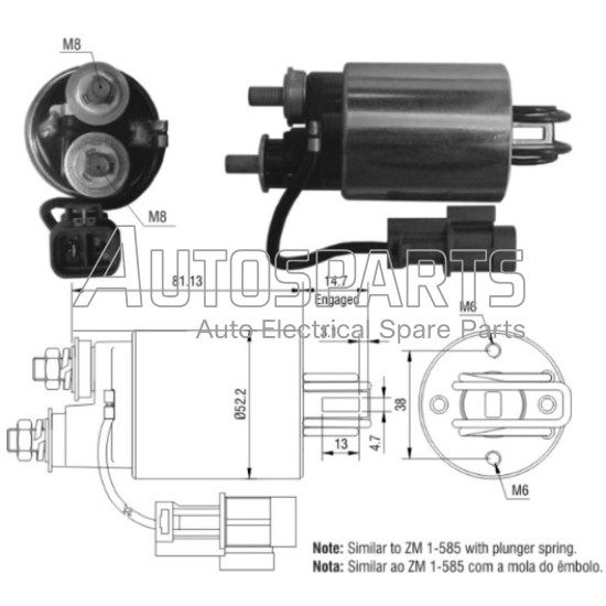 ZM585 - ZM, ΜΠΟΥΤΟΝ ΜΙΖΑΣ HITACHI 12V NISSAN PICK UP