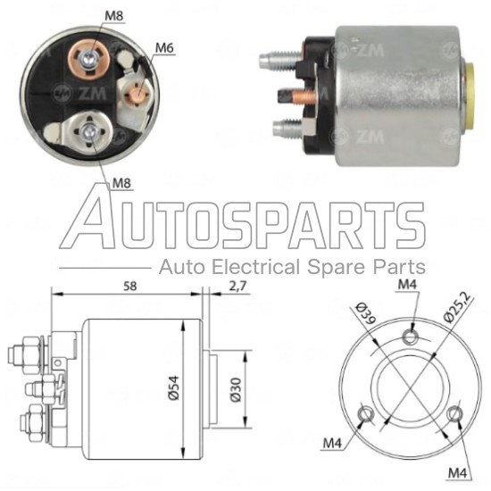 ZM591 - ZM, ΜΠΟΥΤΟΝ ΜΙΖΑΣ VALEO 12V DAEWOO, FIAT, OPEL 