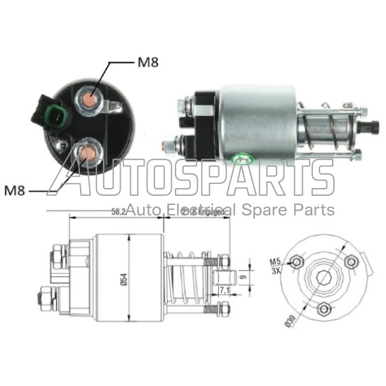 ZM397 - ZM, ΜΠΟΥΤΟΝ ΜΙΖΑΣ MARELLI 12V TOYOTA AVENSIS, COROLLA