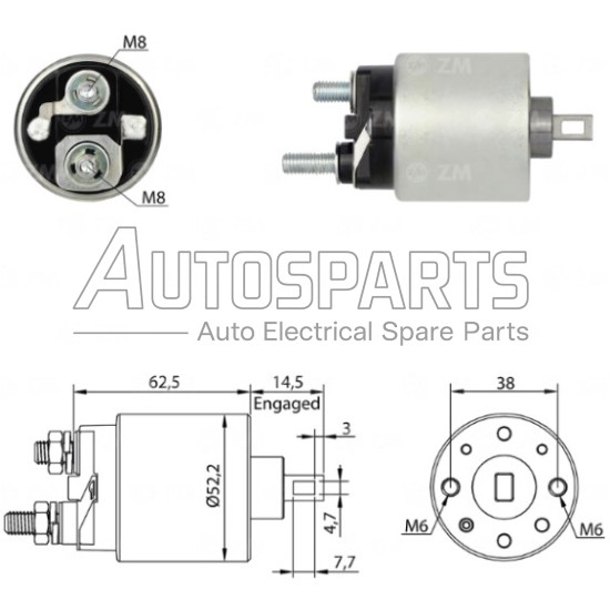 ZM378 - ZM, ΜΠΟΥΤΟΝ ΜΙΖΑΣ BOSCH 12V BMW 3, X3, Z3, Z4