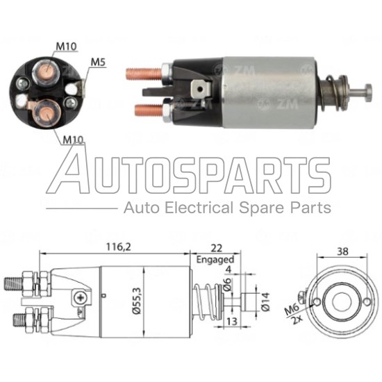 ZM3897 - ZM, ΜΠΟΥΤΟΝ ΜΙΖΑΣ MITSUBISHI 24V 