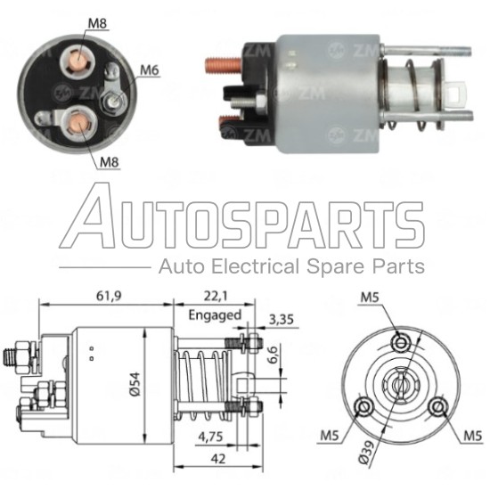 ZM395 - ZM, ΜΠΟΥΤΟΝ ΜΙΖΑΣ MARELLI 12V 