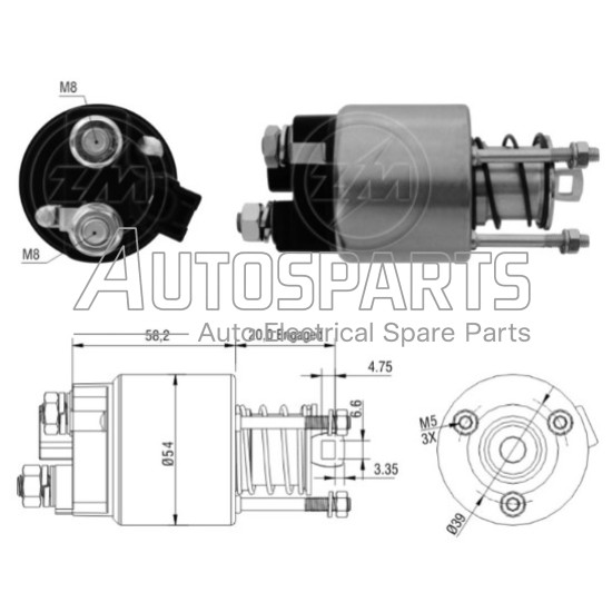 ZM1397 - ZM, ΜΠΟΥΤΟΝ ΜΙΖΑΣ MARELLI 12V TOYOTA 