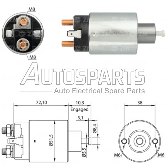 ZM697 - ZM, ΜΠΟΥΤΟΝ ΜΙΖΑΣ MITSUBISHI 12V 