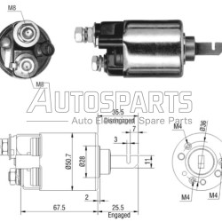 ZM606 - ZM, ΜΠΟΥΤΟΝ ΜΙΖΑΣ DENSO 12V HONDA 