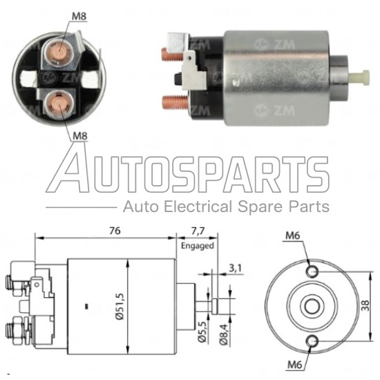 ZM698 - ZM, ΜΠΟΥΤΟΝ ΜΙΖΑΣ MITSUBISHI 12V HYUNDAI MAZDA