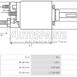 SS1037(DELCO) - AS-PL, ΜΠΟΥΤΟΝ ΜΙΖΑΣ DELCO REMY 12V HYUNDAI, KIA