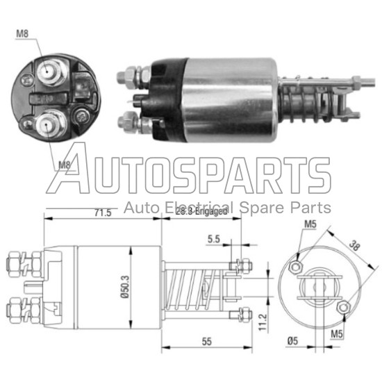 ZM4651 - ZM, ΜΠΟΥΤΟΝ ΜΙΖΑΣ MARELLI 12V LANCIA 