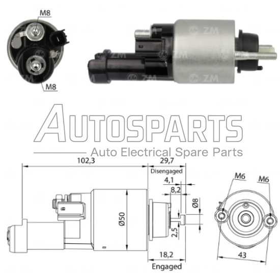 ZM3705 - ZM, ΜΠΟΥΤΟΝ ΜΙΖΑΣ DENSO 12V HONDA