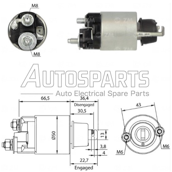 ZM703 - ZM, ΜΠΟΥΤΟΝ ΜΙΖΑΣ DENSO 12V