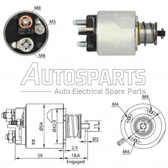 ZM7492 - ZM, ΜΠΟΥΤΟΝ ΜΙΖΑΣ VALEO 12V NISSAN KUBISTAR