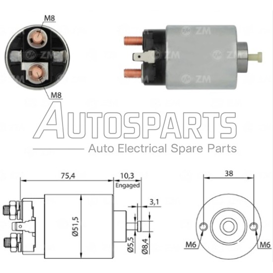 ZM6698 - ZM, ΜΠΟΥΤΟΝ ΜΙΖΑΣ MITSUBISHI 12V 