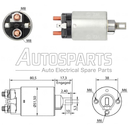 ZM690 - ZM, ΜΠΟΥΤΟΝ ΜΙΖΑΣ MITSUBISHI 12V NISSAN MAZDA 